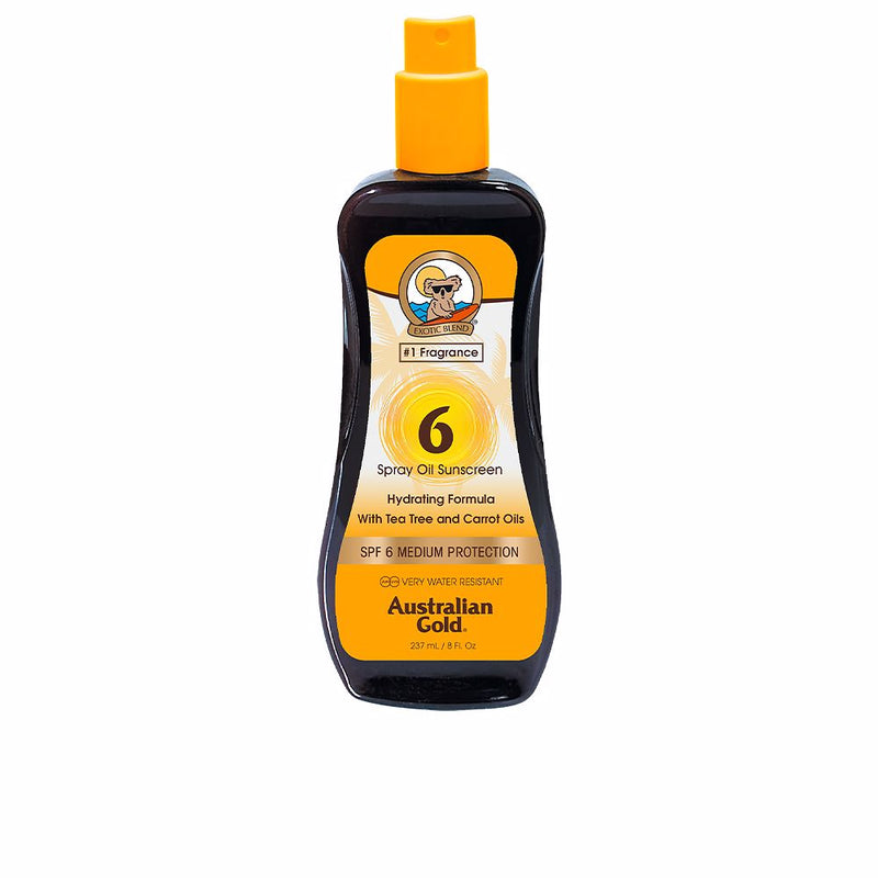 Australian Gold Sunscreen spf6 spray porkkanaöljykoostumus 237 ml | Vuodevaatteet.fi