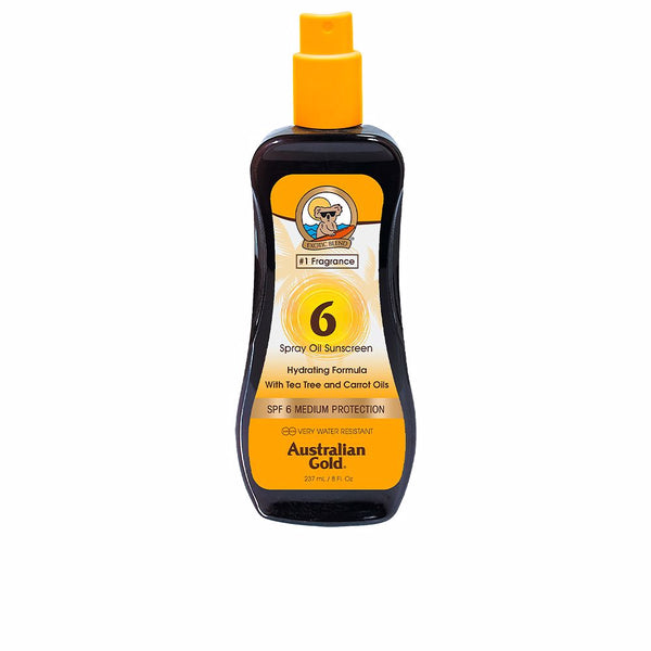 Australian Gold Sunscreen spf6 spray porkkanaöljykoostumus 237 ml | Vuodevaatteet.fi