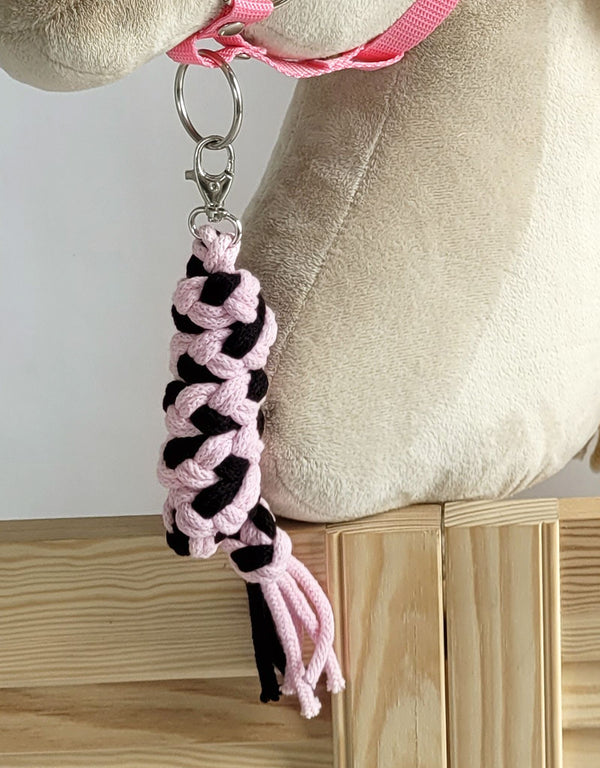 Halfter und Führstrick für Steckenpferd, pink A3