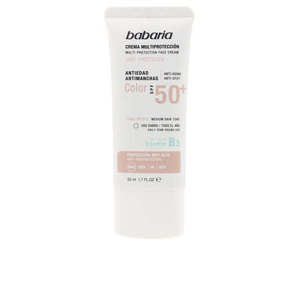 Babaria Solar multiproteccion väriä korjaava aurinkovoide spf50+ 50 ml | Vuodevaatteet.fi