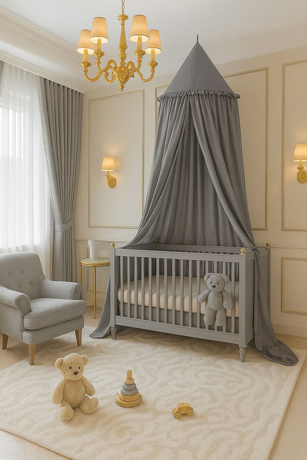 Betthimmel für Babys - Anthrazit