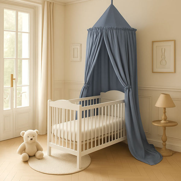 Betthimmel für Babys - Pastellblau