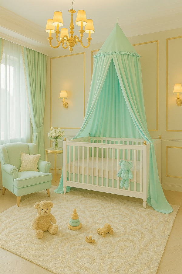 Betthimmel für Babys – Mintgrün