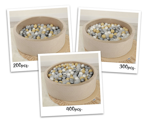 Bällebad 90X30cm - 200 Bälle - Beige