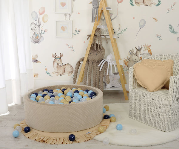 Bällebad 90X30cm - 200 Bälle - Beige
