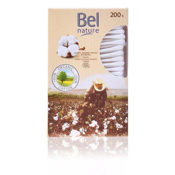 Bel Nature ecocert puuvillapuikot, orgaaninen puuvilla, kartonki, 200 kpl | Vuodevaatteet.fi