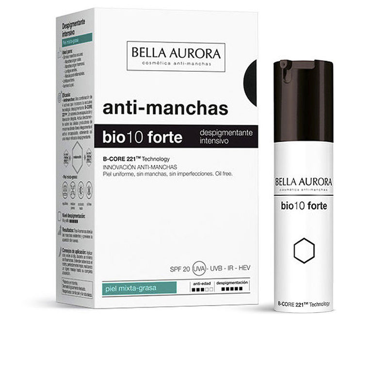 Bella Aurora Bio10 forte intensiivinen vaalentava sekoitettu iho 30 ml | Vuodevaatteet.fi