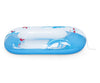 Bestway 34037 -delfiinilautta, mitat 102 cm x 69 cm. Sininen ja valkoinen ilmatäytteinen lautta, jossa delfiinikuva.