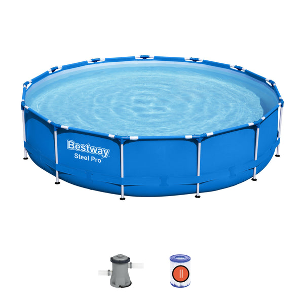 Stahlrahmenpool mit Filterpumpe 3,66m x 0,76m