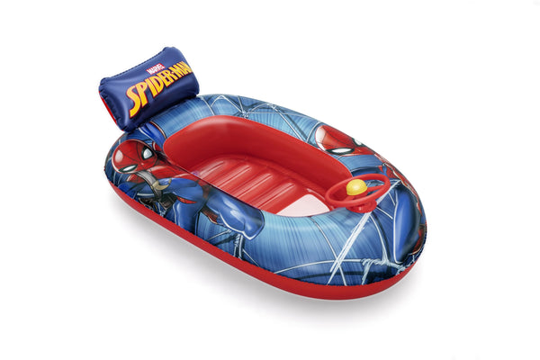 Bestway 98009 Spider-Man -lautta, jolla voi uida. Lautan mitat ovat 112 cm x 71 cm.