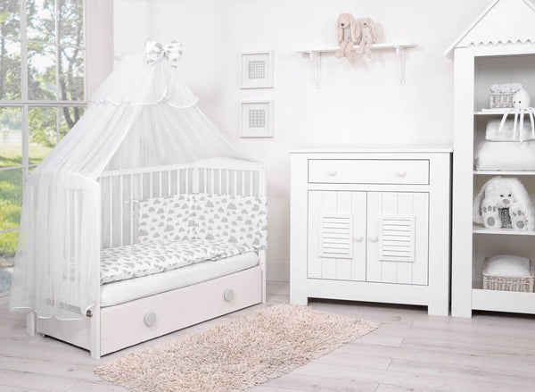 Bettwäsche-Set für Babys - 135x100cm - Clouds Gray