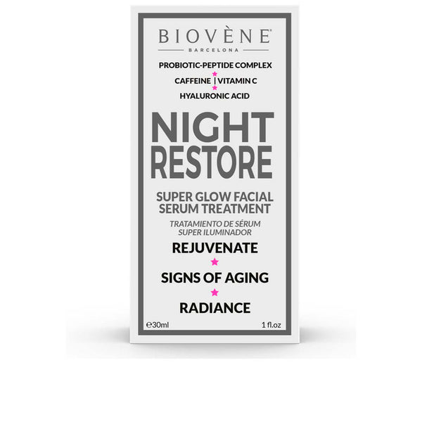 Biovène Night Restore Super Glow – heleyttävä yöseerumi | Vuodevaatteet.fi
