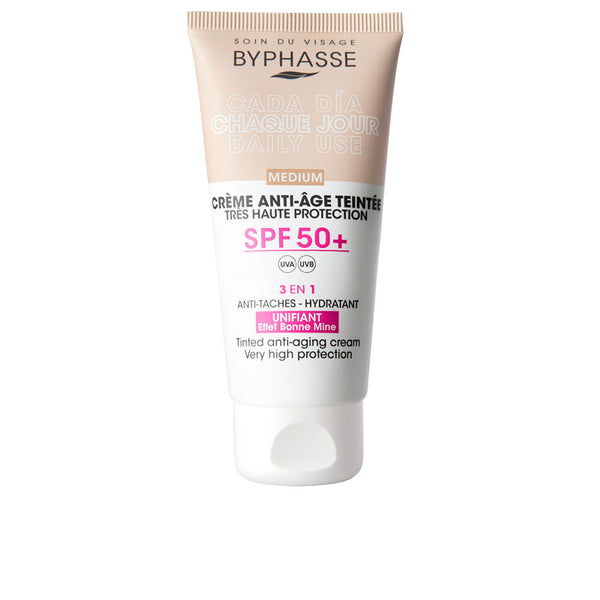 Byphasse Anti-Aging Facial Cream With Color Spf50+ #Medium 50 Ml | Vuodevaatteet.fi