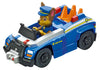 Paw Patrol -aiheinen Carrera First -autorata lapsille, jossa kaksi autoa ja radan osia.