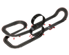 Carrera GO!!! DTM Master Class -autorata, jossa on 8,9 metriä ratoja ja kaksi kilpa-autoa.