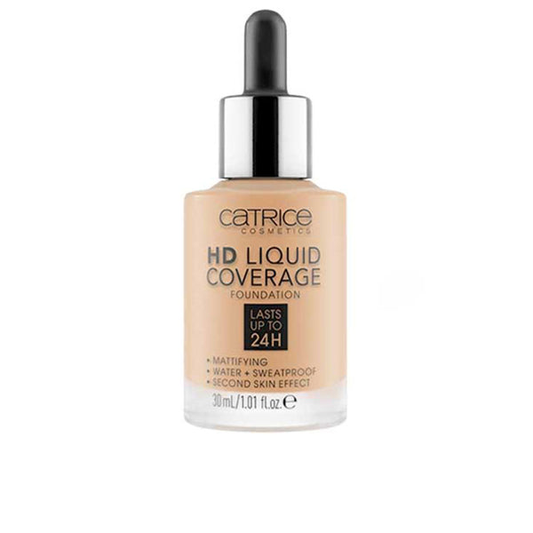 Catrice Hd liquid coverage foundation kestää jopa 24h #032-nude beige 30 ml | Vuodevaatteet.fi