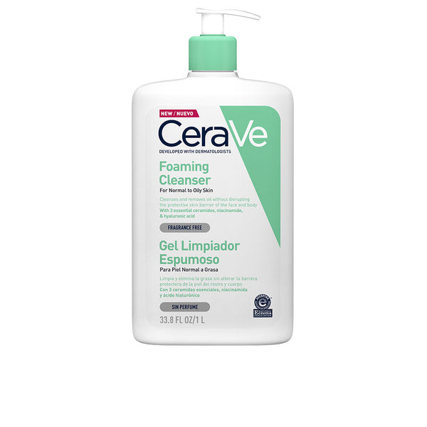 Cerave Foaming cleanser normaalille ja rasvaiselle iholle 1000 ml | Vuodevaatteet.fi