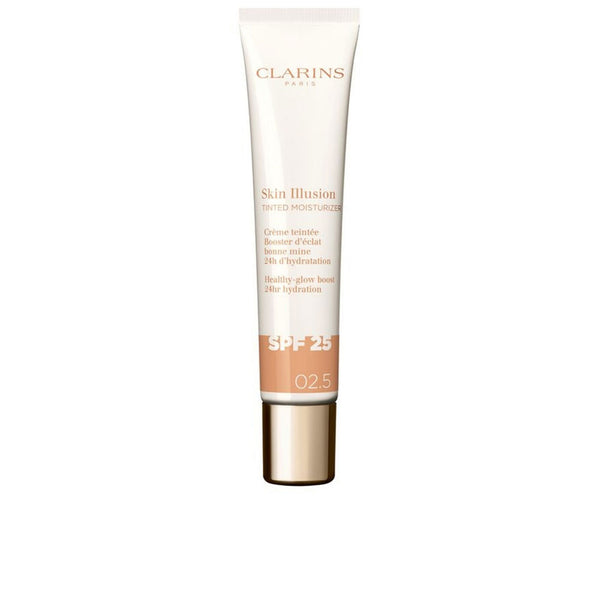 Clarins Skin Illusion Tinted Moisturizer Anti-Aging Tinted Glow Treatment Spf 25 #02.5 40 Ml | Vuodevaatteet.fi