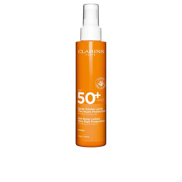 Clarins Solar Moisturizing Milk Spray For The Body Uva/Uvb50+ 150 Ml | Vuodevaatteet.fi