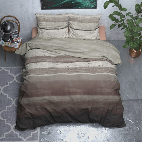 Taupe flanelli pussilakanasetti DH Flanel Marcus