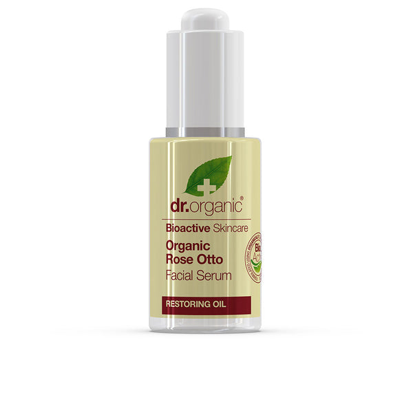 Dr. Organic Rosa damascena kasvoseerumi 30 ml | Vuodevaatteet.fi