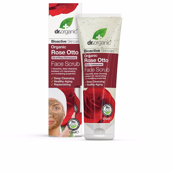 Dr. Organic Rosa de damasco kasvojen kuorinta-aine 125 ml | Vuodevaatteet.fi