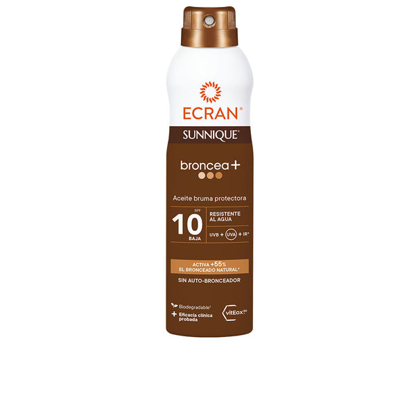 Ecran sunnique broncea+ sumuöljy spf10 250 ml | Vuodevaatteet.fi