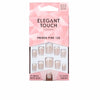 Elegant Touch French vaaleanpunaiset kynnet liimalla, neliö #126-s, 24 kpl | Vuodevaatteet.fi