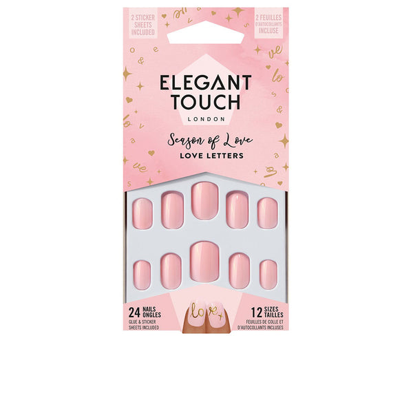 Elegant Touch Luxe looks kynnet liimalla, squoval, rajoitettu erä #love letters, 24 kpl | Vuodevaatteet.fi