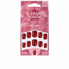 Elegant Touch Polished colour nails with glue squoval #rich red | Vuodevaatteet.fi