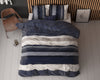 Sininen polyesteri / puuvilla pussilakanasetti Elisabeth
