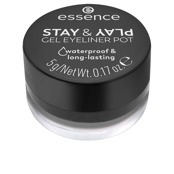 Essence Stay & Play Gel Eyeliner Jar #01-Black 5G | Vuodevaatteet.fi