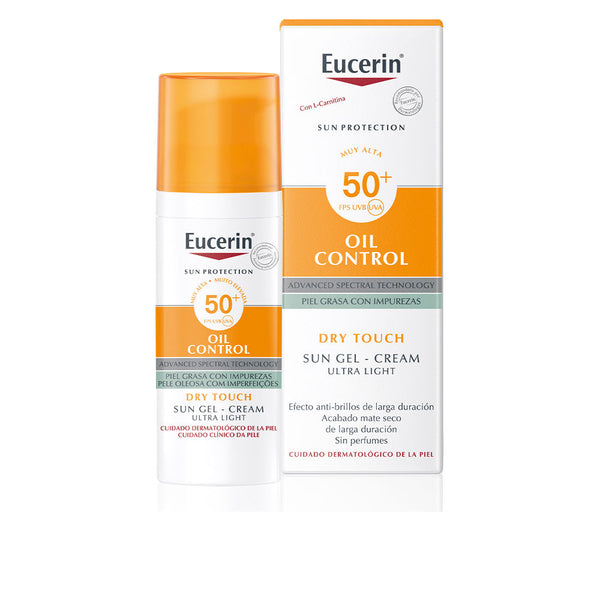 Eucerin Sun face oil control dry touch geelivoide spf50+ 50 ml | Vuodevaatteet.fi