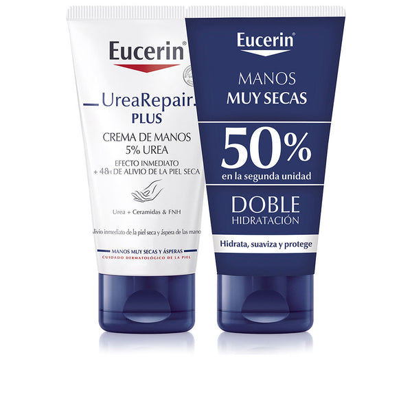 Eucerin Urearepair plus käsivoide 5% urea lot 2 x 75 ml | Vuodevaatteet.fi