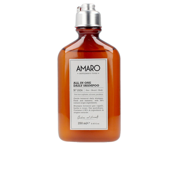 Farmavita Amaro all in one daily shampoo nº1924 hiukset/parta/vartalo 250 ml | Vuodevaatteet.fi