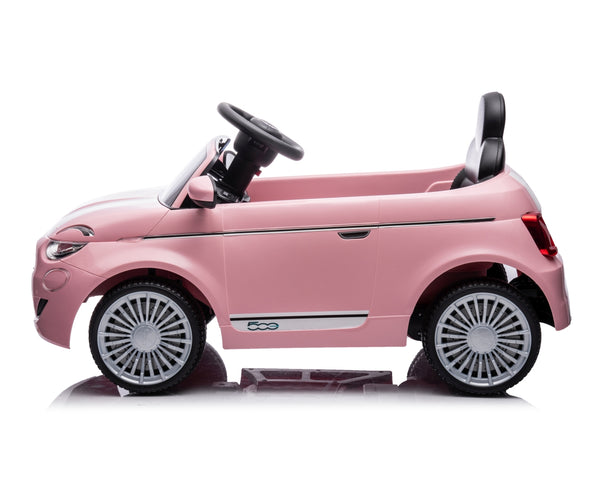 Fiat 500E Vaaleanpunainen Lasten sähköauto - Vuodevaatteet.fi