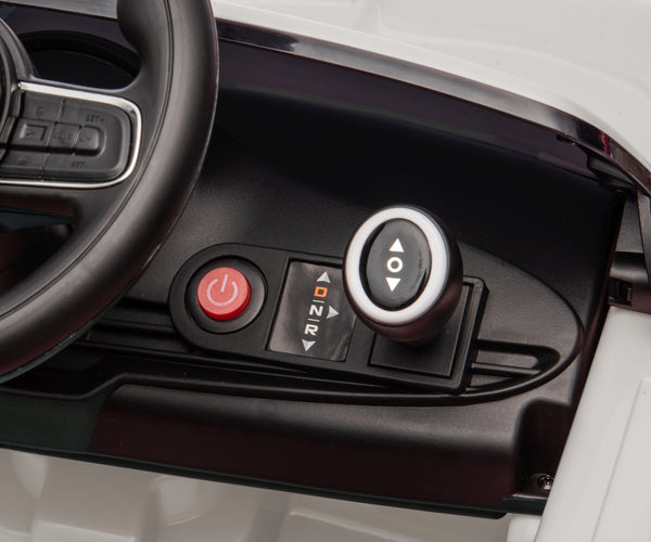 Fiat 500E Valkoinen Lasten sähköauto - Vuodevaatteet.fi