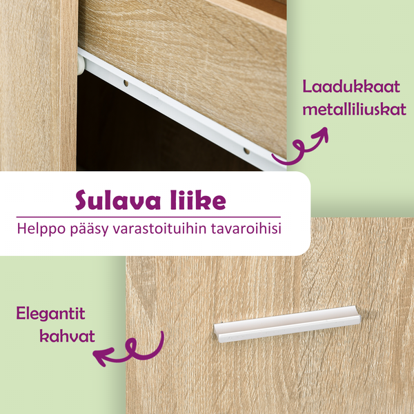 Kommode Sonoma Eiche Bayko 80x36x75cm (Holz)