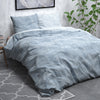 Sininen flanelli pussilakanasetti Flanel Washed