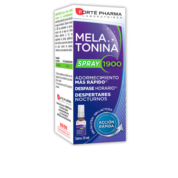 Forté Pharma Melatonin spray 1900 nopeamman uneliaisuuden 20 ml | Vuodevaatteet.fi