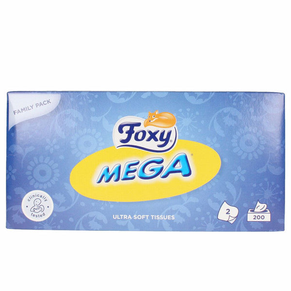 Foxy Facial mega kasvopyyhkeet 200 kpl | Vuodevaatteet.fi
