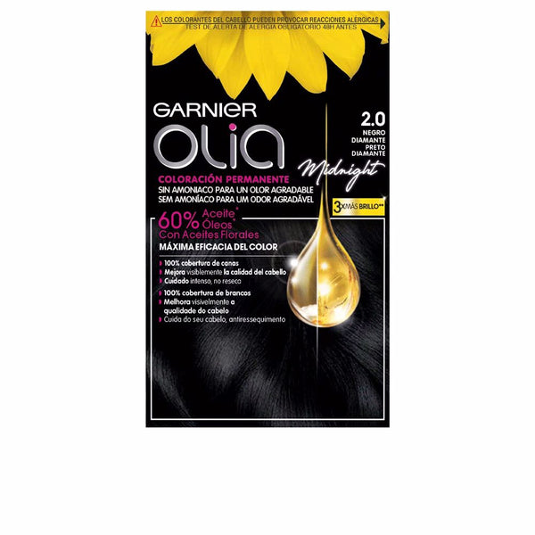 Garnier Olia värjäys kestoväri #2.0 black diamond 4 kpl | Vuodevaatteet.fi