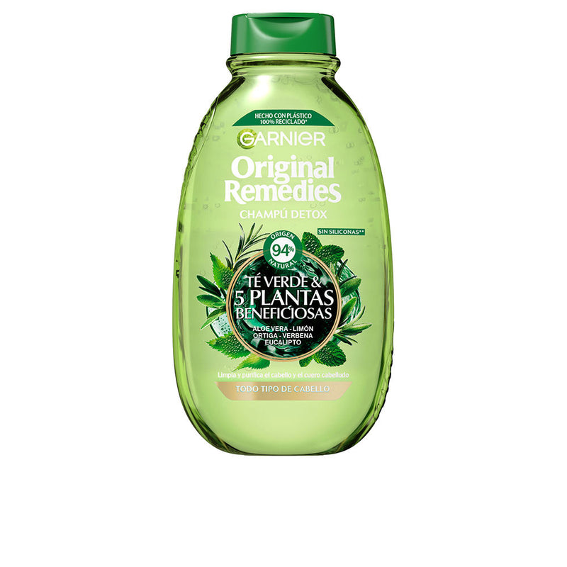 Garnier Original Remedies Green Tea Shampoo And 5 Beneficial Plants 400 Ml | Vuodevaatteet.fi