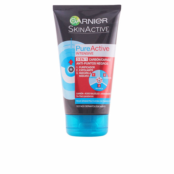 Garnier Pure active 3 in 1 hiili intensiivigeeli mustapäille 150 ml | Vuodevaatteet.fi