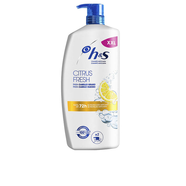 Head & Shoulders H&S Citrus Fresh Anti-Dandruff Shampoo For Oily Hair, 1000 Ml Dispenser | Vuodevaatteet.fi