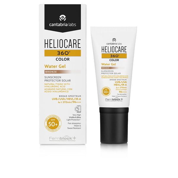 Heliocare 360° color aurinkosuojavoide värillinen vesigeeli spf50+ #bronze 50 ml | Vuodevaatteet.fi