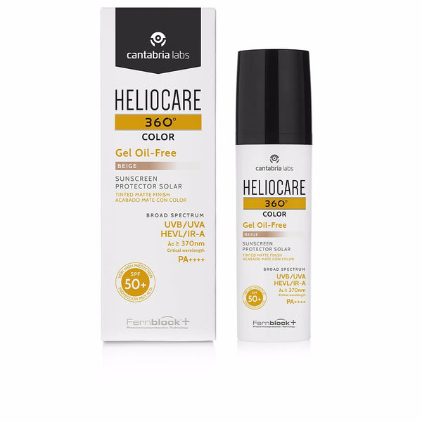 Heliocare 360° color värillinen aurinkosuojageeli öljytön spf50+ #beige 50 ml | Vuodevaatteet.fi