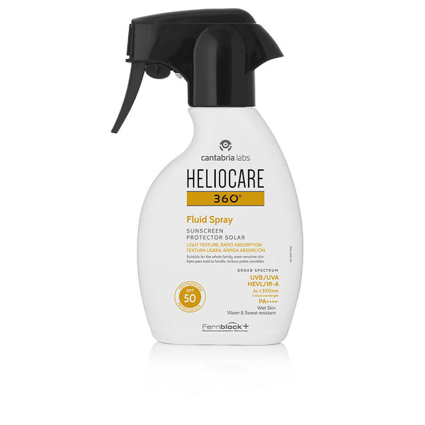 Heliocare 360° nestemäinen aurinkosuojasuihke spf50 250 ml | Vuodevaatteet.fi