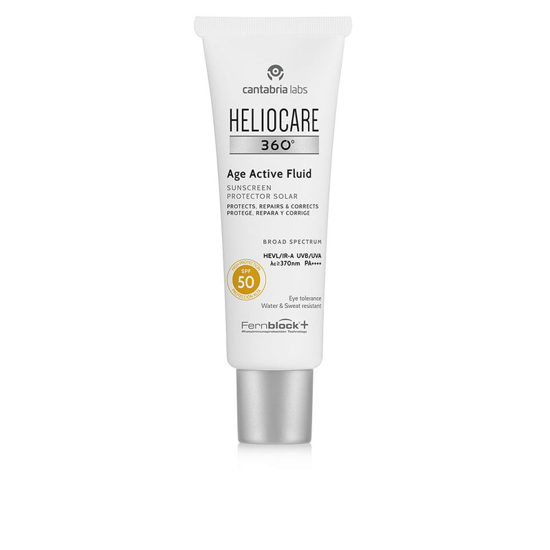 Heliocare 360° nestemäinen aurinkovoide ehkäisee ja korjaa valovanhenemisen merkkejä spf50 50 ml | Vuodevaatteet.fi