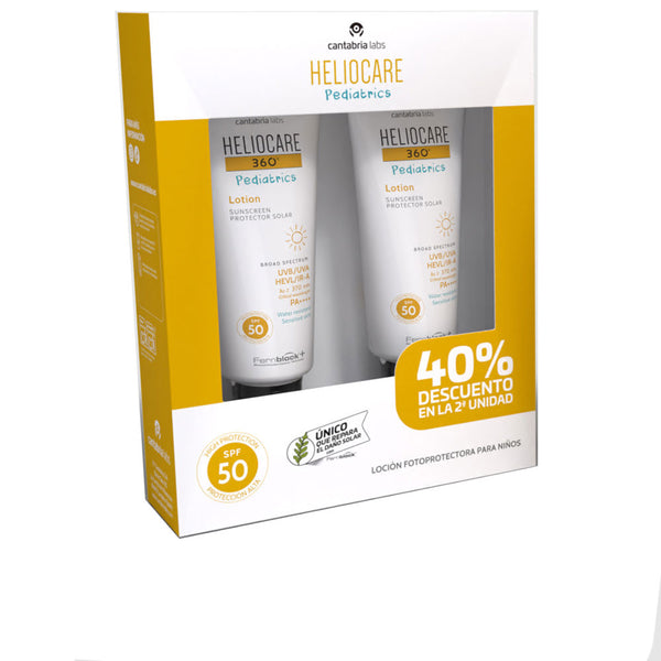 Heliocare 360° Pediatrics Sunscreen Lotion Spf50 Pack 2 X 200 Ml | Vuodevaatteet.fi